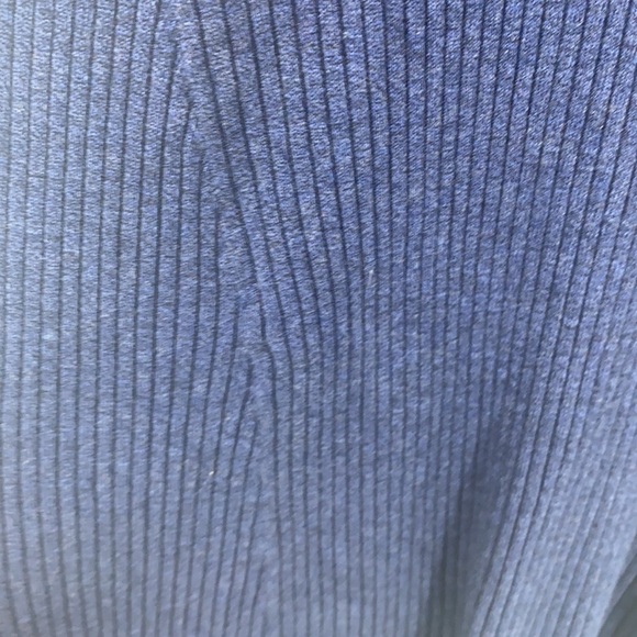 Zara Knit Women's Blue Ribbed Knit Short-Sleeve Crew Neck Dress size Medium - Picture 6 of 7